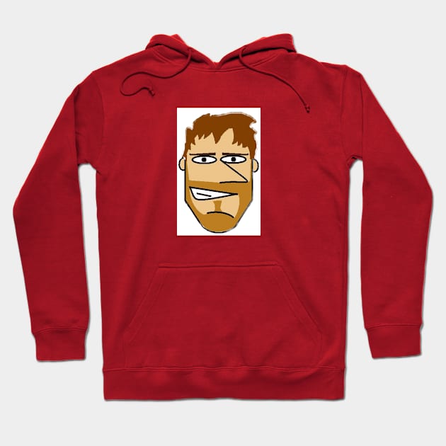 Brown bearded man Hoodie by David Angel Designs